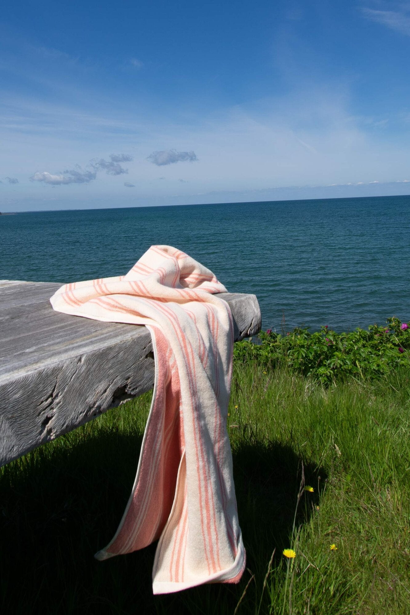 Retro Stripe håndklæde - Pink/Cream